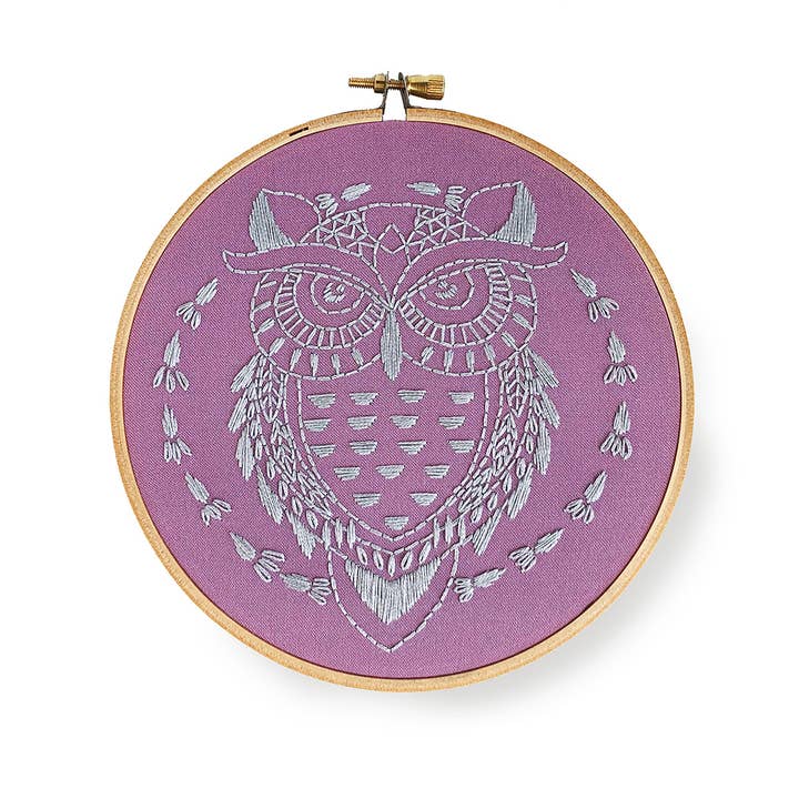 Rikrack - Wholesale Embroidery/Cross Stitch Supplies - Owl Embroidery Kit1