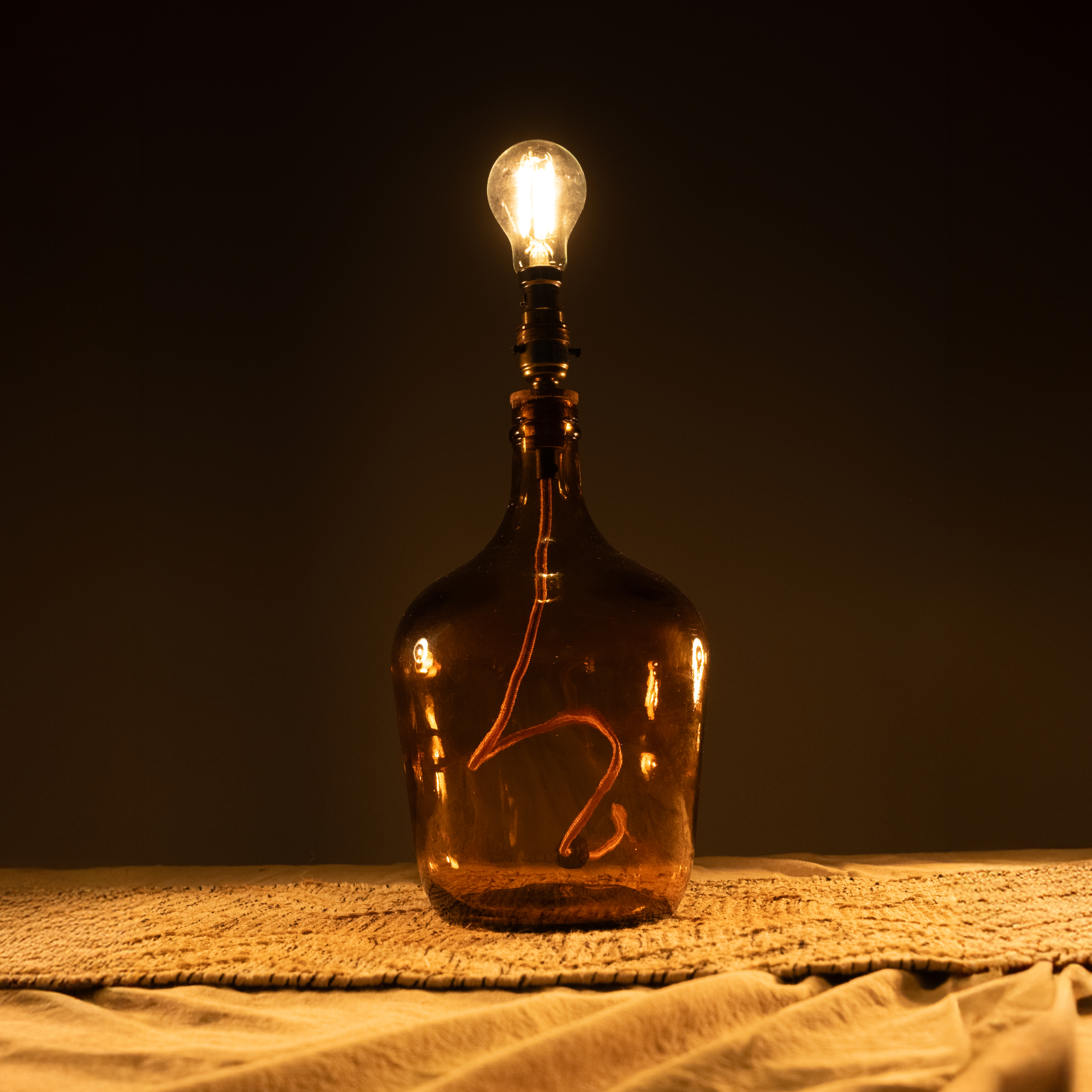 Jarapa - Wholesale Accent/Desk Lamp - Garrafa Recycled Glass Demijohn Lamp 36cm9