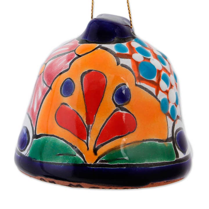 NOVICA - Wholesale Ornament Set - Novica Handmade Talavera Bells Ceramic Ornaments (Pair)2