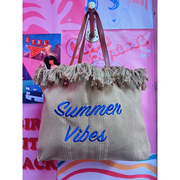 Happy Hour - Wholesale Tote Bag - Women's - Summer Vibes Tote Bags-3 Colors Available