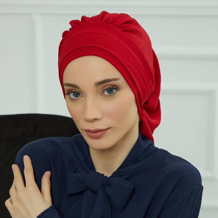 Instant Aerobin Turban Hijab for Women, Pre-Tied Cotton Blend Headwrap, Lightweight Modest Fashion Head Cover,HT-91 for wholesale by Aisha's Design
