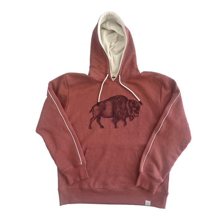 Bison Sketch Sustainable Hoodie for wholesale by Wild Tribute