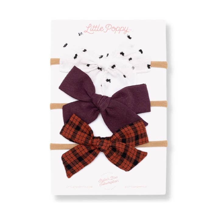 The Willow Headband Bow Set for wholesale by Little Poppy Co