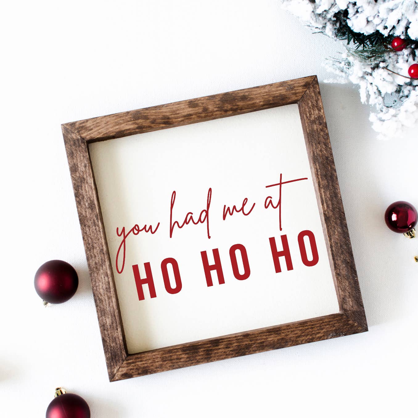 Charming Wood Home - Wholesale Wall Sign - You Had Me At Ho Ho Ho Funny Christmas Wood Sign0