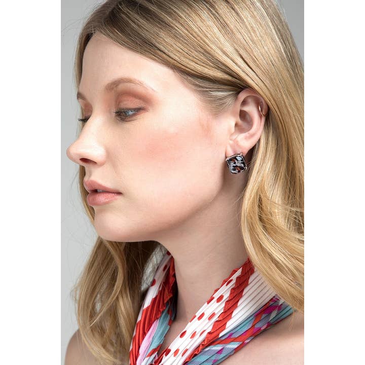 GD Gzeb Gold Zebra Glitter Leopard Stud Earrings for wholesale on Faire