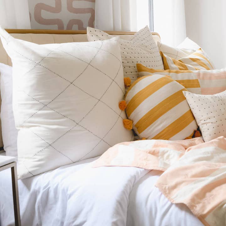 Anchal - Wholesale Bedding Pillowcase/Sham - Diamond Euro Sham Pillow Cover1