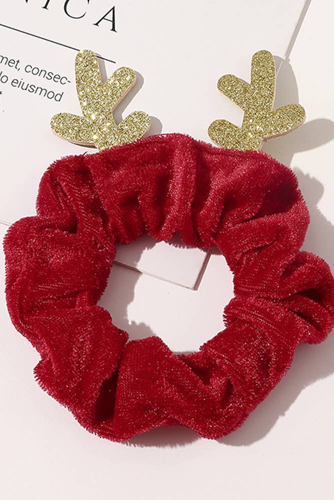 UNISHE - Vente Ensemble d'accessoires pour cheveux – femme - Corde à cheveux de cerf de Noël en velours uni MOQ, 5 pièces, ZK4266