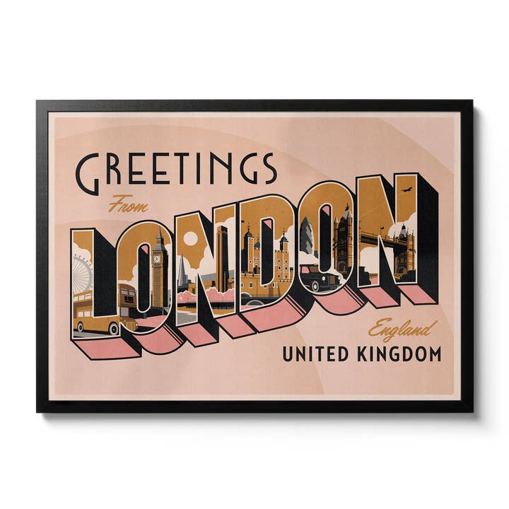 Groeten uit London Giclée Art print voor wholesale door Telegramme Paper Co.