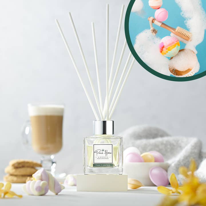 Candy Cloud Soak Reed Diffuser for wholesale by Peak House Aromas