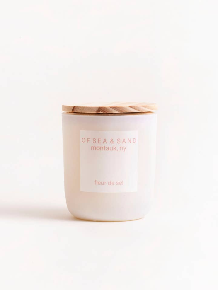 Fleur de Sel Soja-Kerze, 12 oz, ätherisches Öl für den Großhandel von Of Sea & Sand Montauk