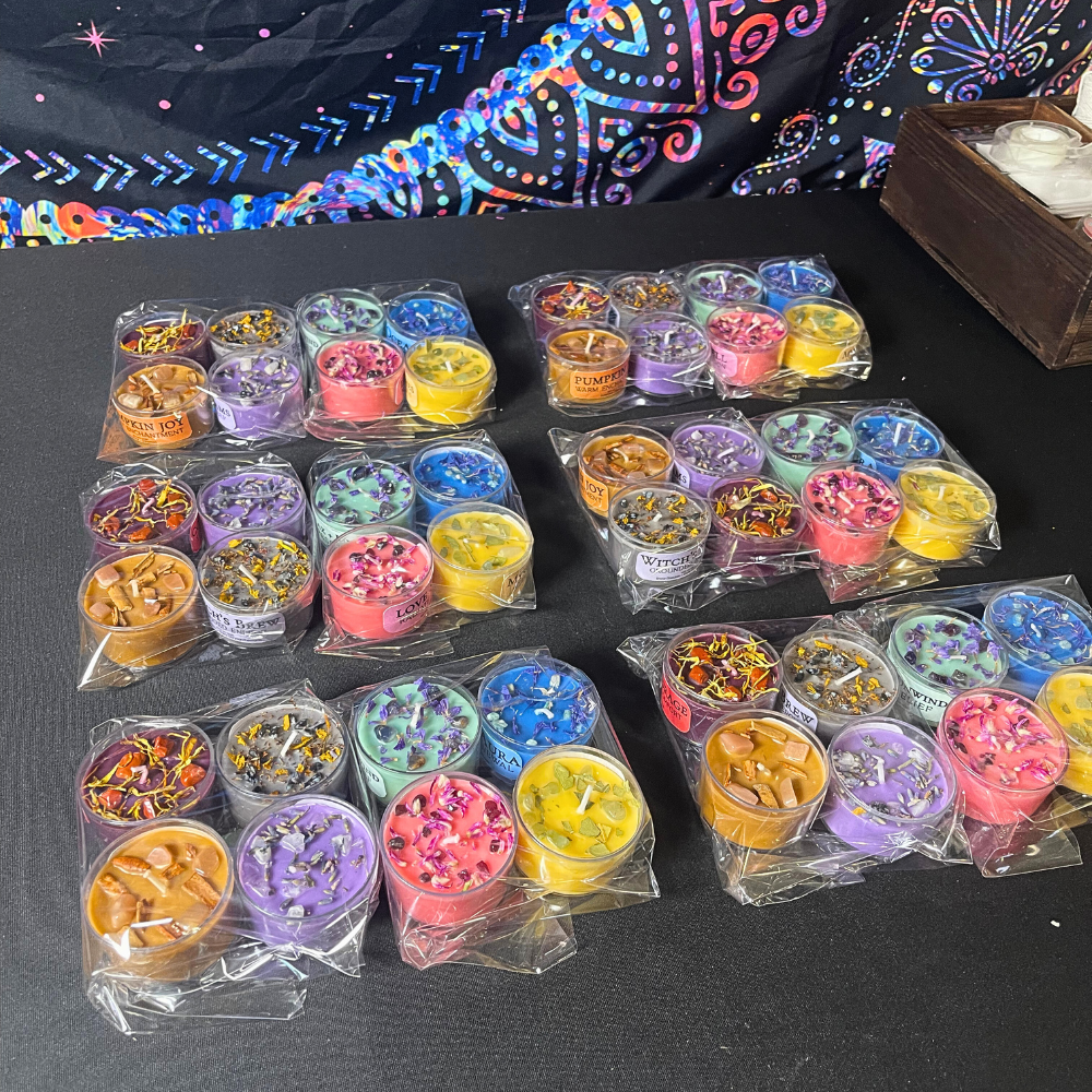 Mystic Showers - Wholesale Pot/gevulde kaars - Kristallen Kaars Ritueel Intentie Collectie met Botanicals4