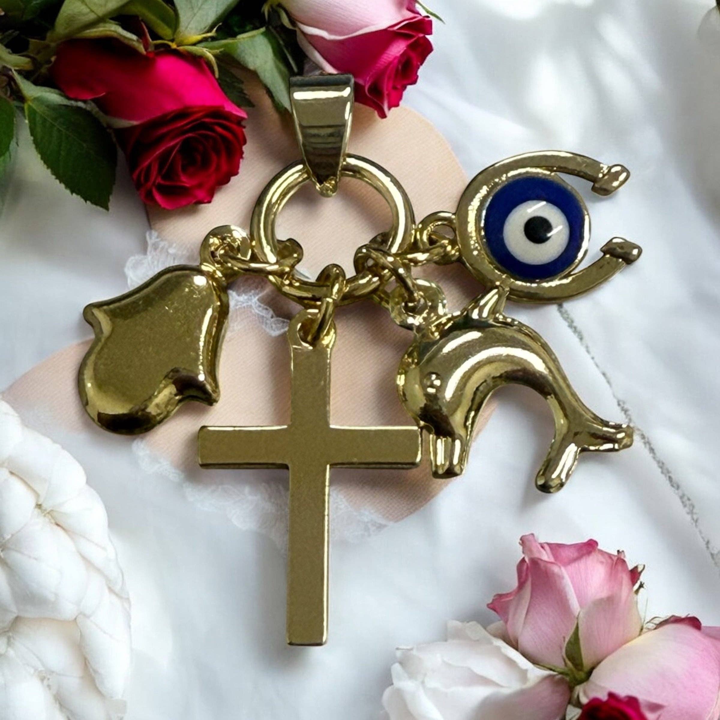 Divina Jewelry & Accessories LLC - Wholesale Pendant/Charm Necklace - Lucky Charms 14k Gold Electroplated Pendant1