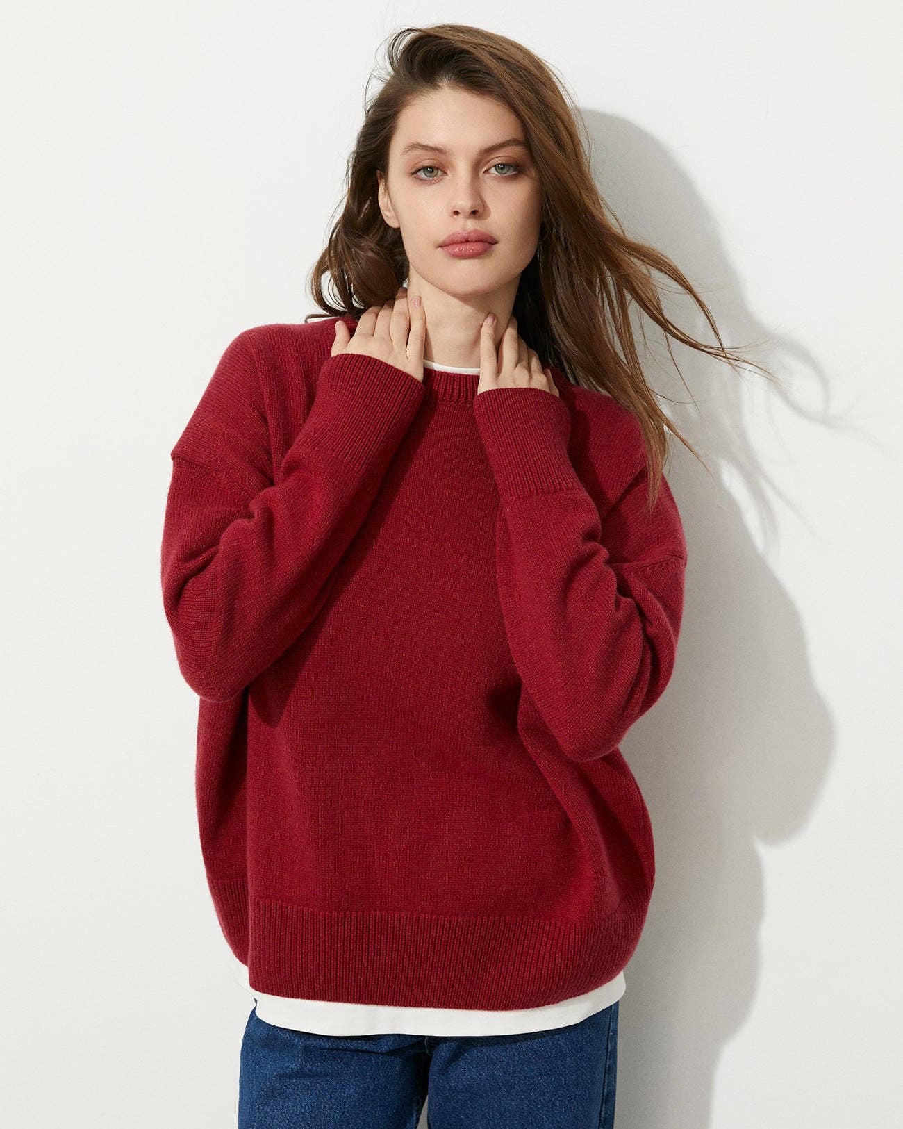 Marayn - Wholesale Knit Sweater - Women's - AutumnWinter Womens Loose Crewneck Pullover Sweater23