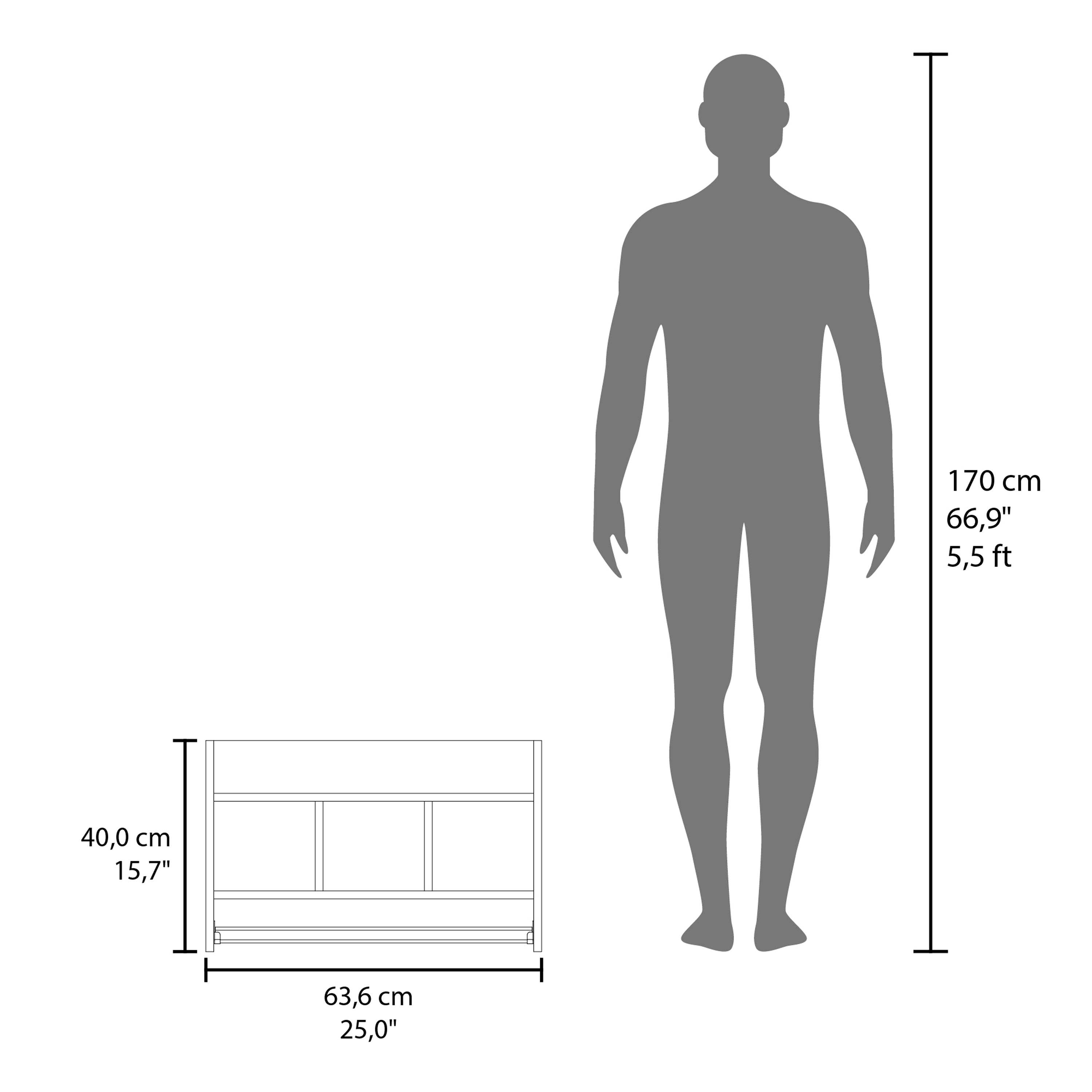 TUHOME FURNITURE - Wholesale Wall Mounted Shelf - Starke Bathroom Wall Shelf with Towel Bar, Compact Storage With A Wide Upper Shelf, Three Comapct Middle Shelves and Towel Holder for Bathroom Organizer6