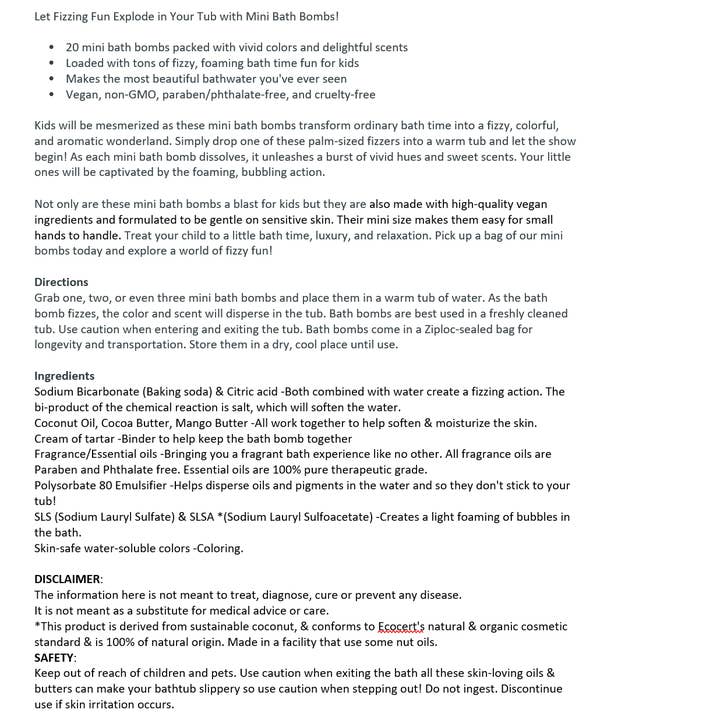 Old Town Soap Co. - Wholesale Bath Bomb/Fizz - Mini Bath Bombs -8 Scents that Kids of all ages LOVE19