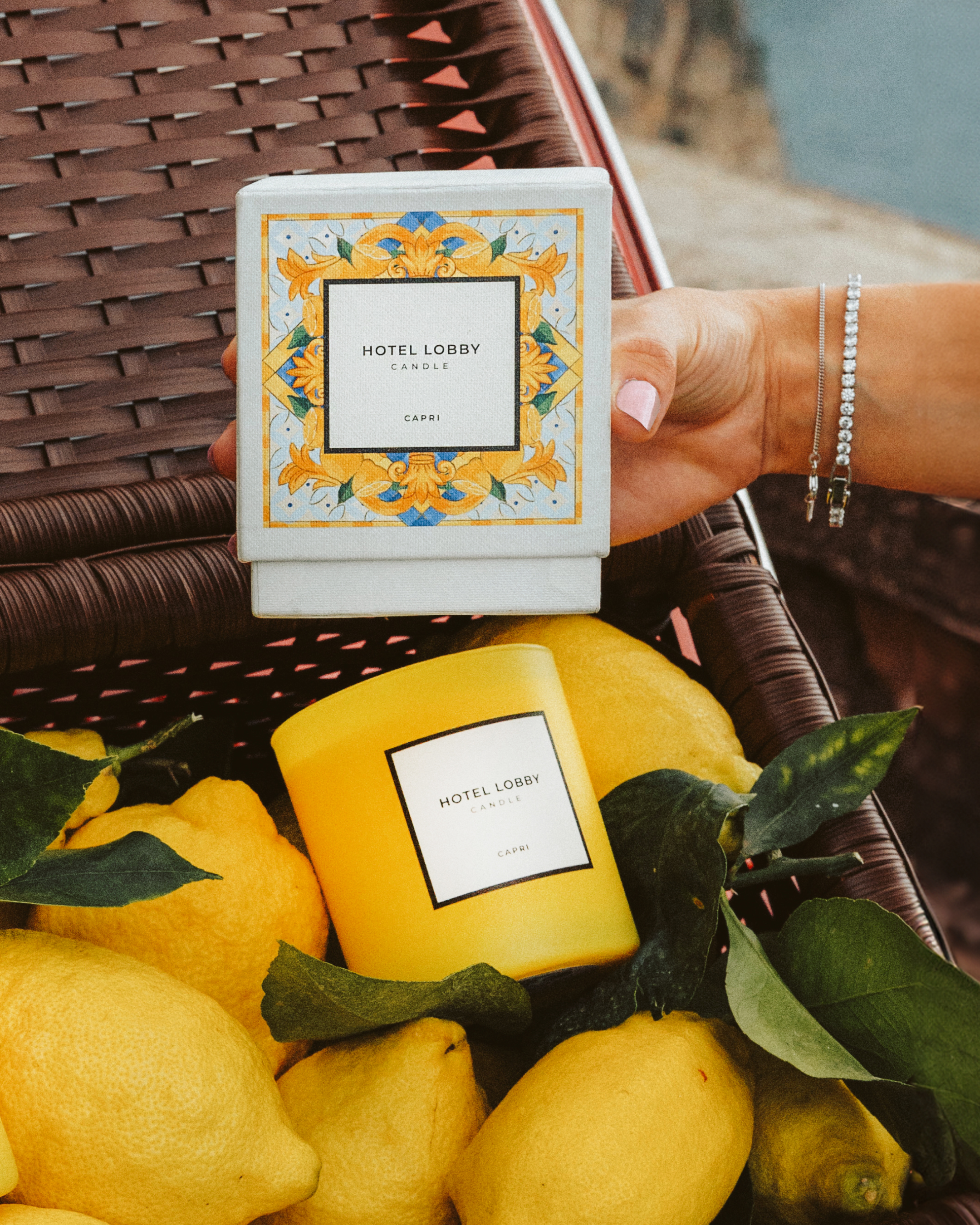 Hotel Lobby Candle - Wholesale Jar/Filled Candle - Capri - Lemon Luxury Soy Candle - 9.75 oz3