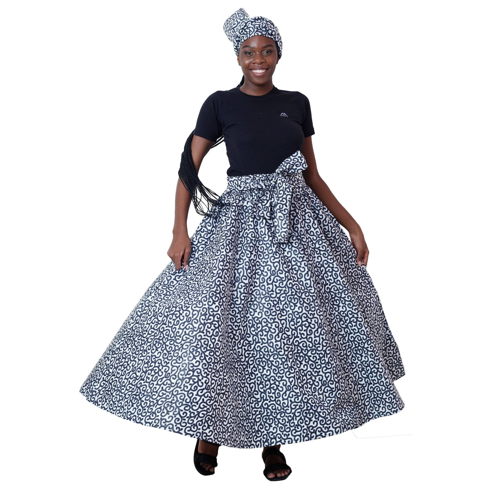 African Stars - Wholesale Skirt - Women's - Women's African Printed Long Maxi Skirt -- FI-3234