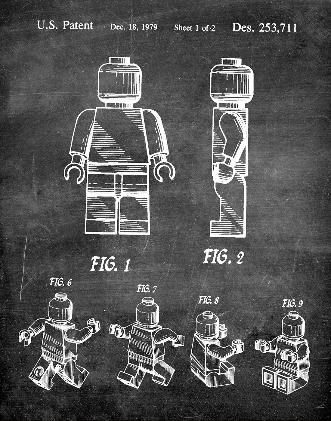 Fresh Prints of CT - Wholesale Art Print - Lego Man 1979 Patent Art Print  - Toys and Games6