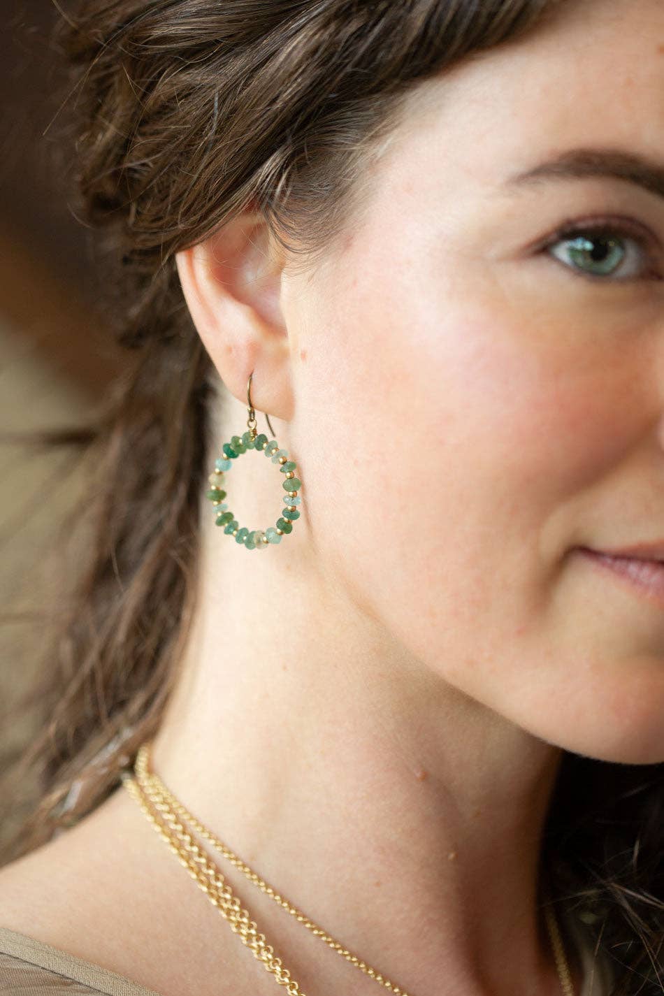 Anne Vaughan Designs Jewelry - Wholesale Dangle Earrings - Atlas Roman Glass Hoop Earrings1