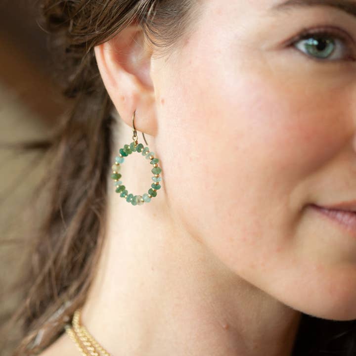 Anne Vaughan Designs Jewelry – Großhandel Ohrhänger – Atlas Römische Glas-Creolen1