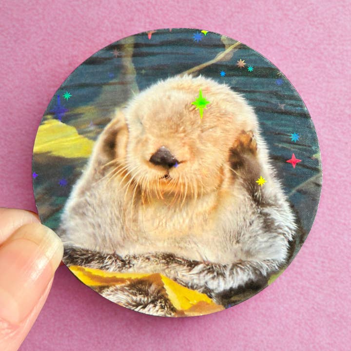 Otter Holografische Glanzende Vinylsticker voor wholesale door Philly Frogs