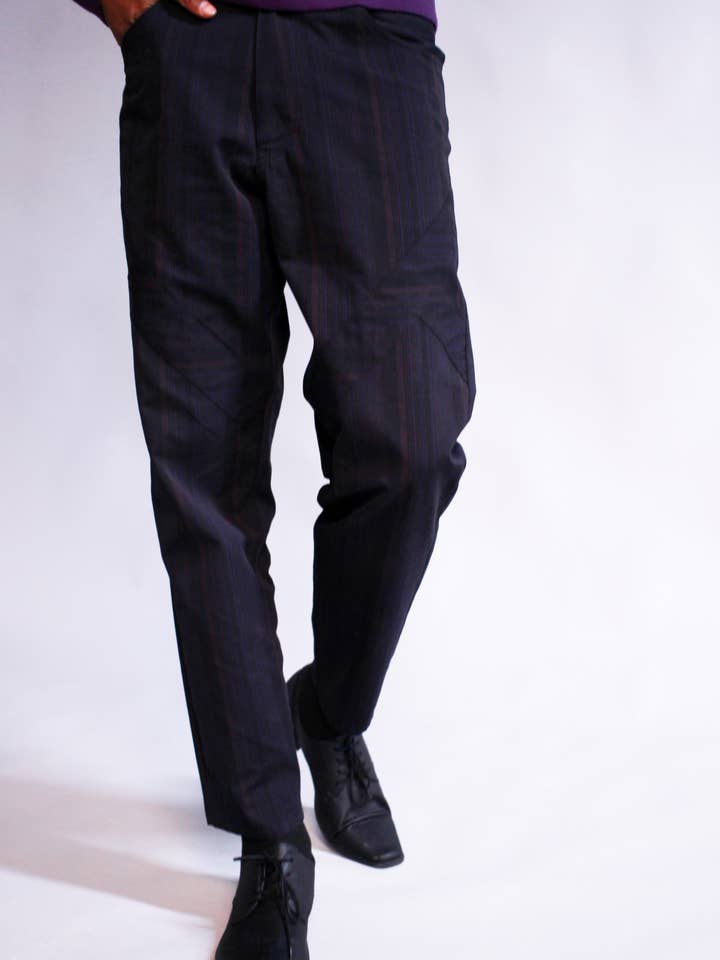 Ascent Men's Relaxed Fit Striped Pants for wholesale by Am.A-Line Collections LLC