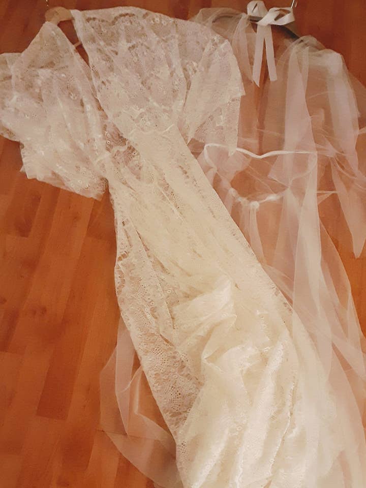 Akitaarigatoson - Vente Cache-maillot – femme - Robe de plage Dream en mousseline de soie et tulle, lingerie sous jupe3