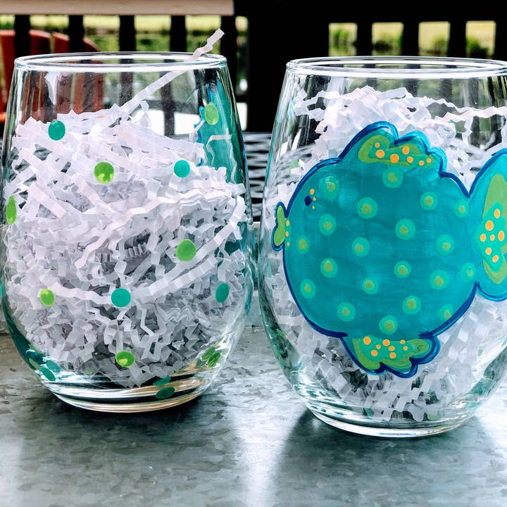 Kricket Lane Designs - Wholesale Wine Glass - Sea Life Stemless Wine Glasses3