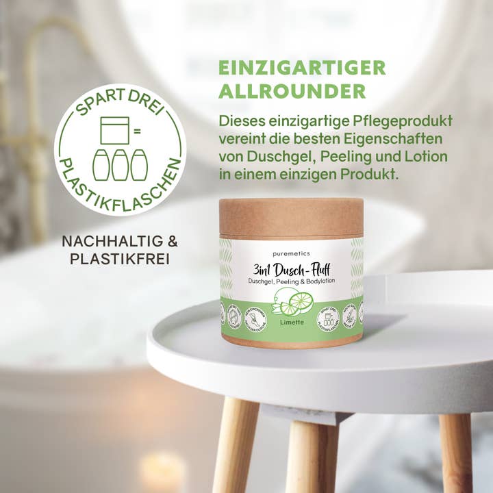 puremetics GmbH – wholesale Duschtvål – 3in1 dusch fluff 'lime'