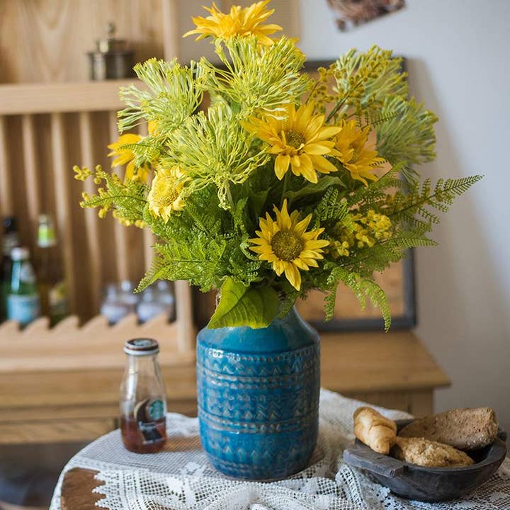 Rustic Reach - Wholesale Artificial Flowers - Artificial Flower Bouquet Country Spring Sunflower Bouquet 2
