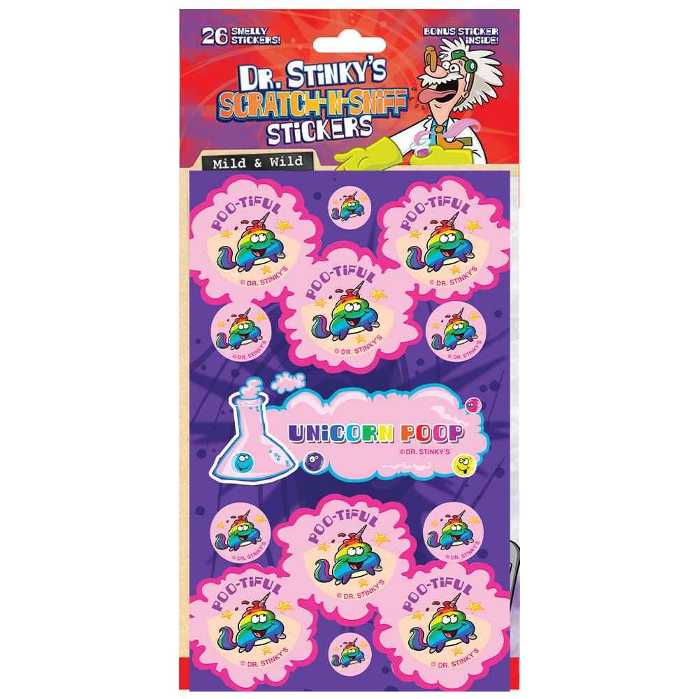 JFL Enterprises - Wholesale Sticker - Kids & Baby - Unicorn Poop Scratch-N-Sniff Sticker0