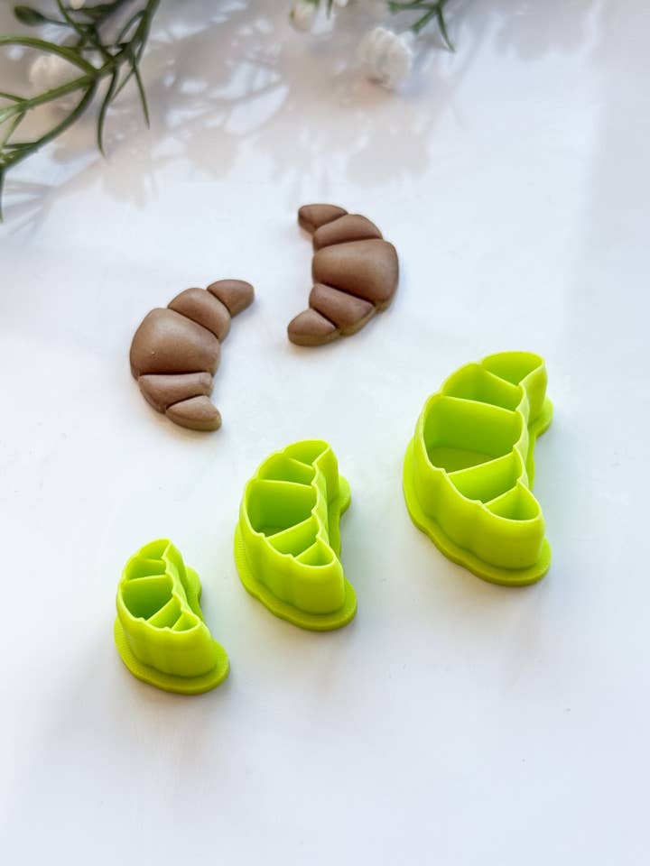 Croissant Spring Polymer Clay Cutter PCC1634 for wholesale by Tera Clay