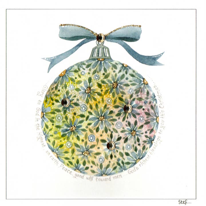 Christmas Bauble for wholesale by Cheshire card company