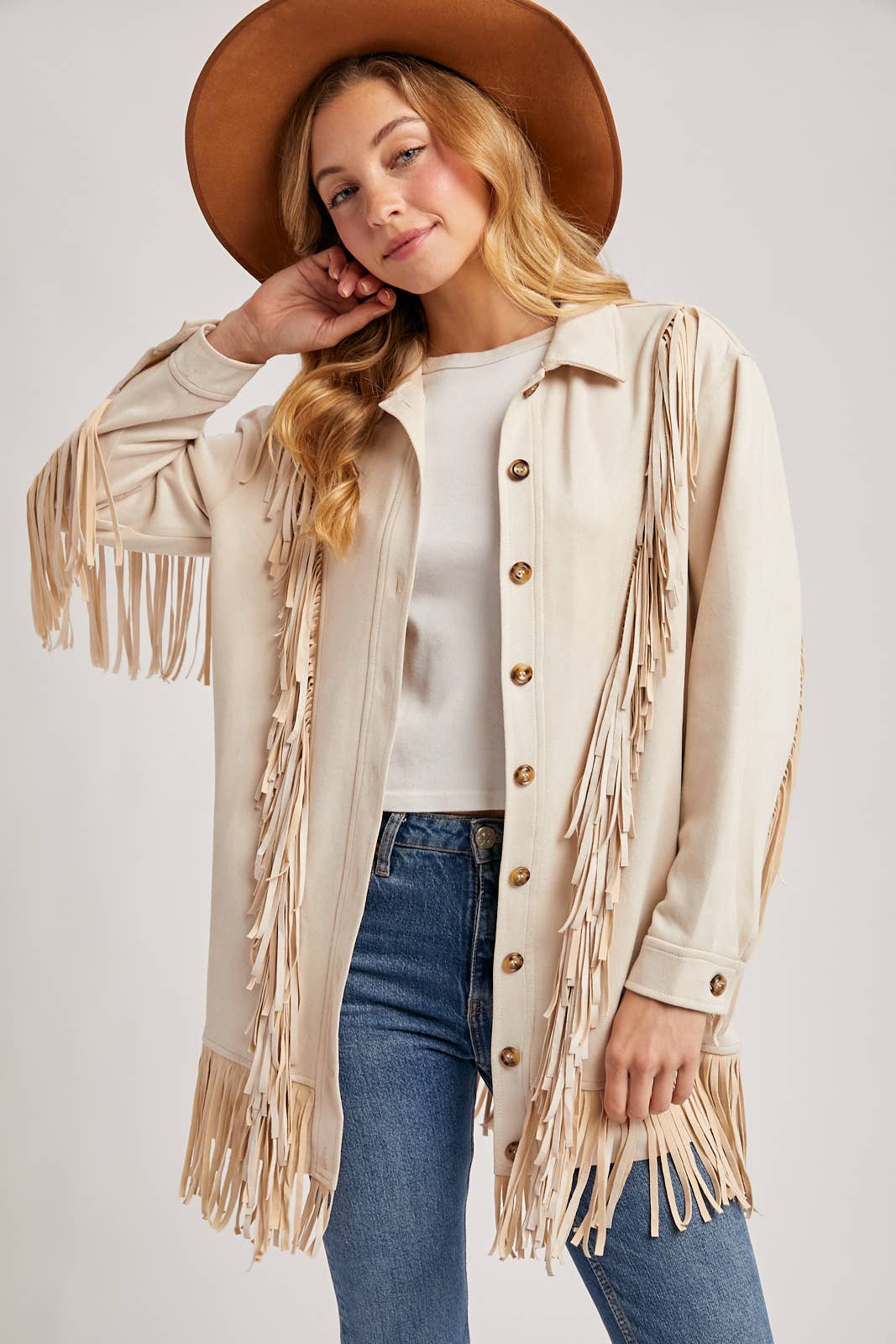 Bluivy - Wholesale Jacket - Women's - VEGAN SUEDE FRINGED JACKET10