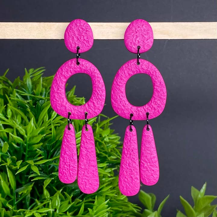 Pendientes de Araña Orgánicos de Bloques de Color - Hechos a Mano para venta al por mayor de Kay Jay Clay