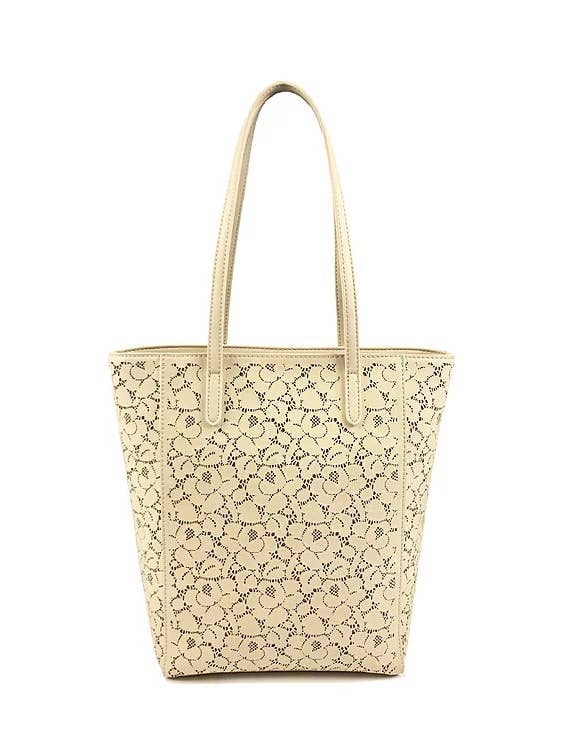 Floral Laser Cut Tote - BTT19159 for wholesale by KATIE Q