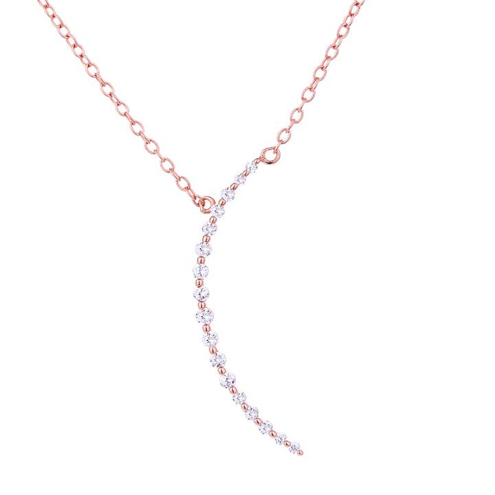 Colliers avec pendentif en forme de croissant en argent sterling et plaqué or pour la vente par Amy and Annette