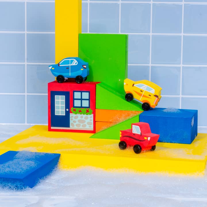 Just Think Toys - Wholesale Building Set - Kids - BathBlocks Floating Cars Set - New!3