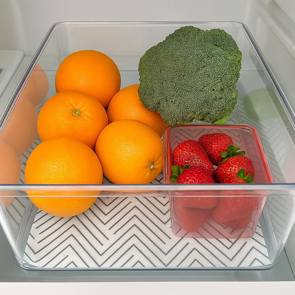 Mabelle Home - Wholesale Drawer Liner - 2-Pack Microfiber Fridge Bin Liner1