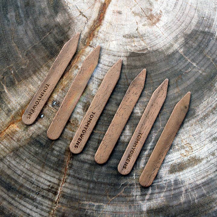 Tommy Owens - Wholesale Collar Stiffener - Walnut Wood Collar Stays
