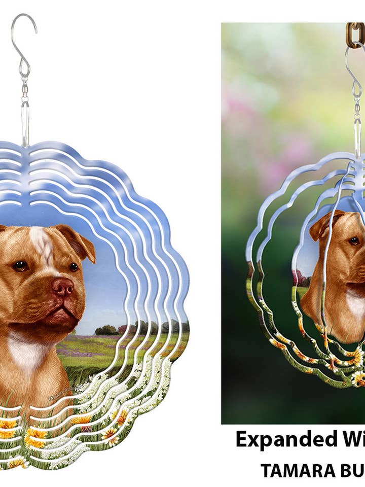 Girandola Staffordshire Terrier Arancione e Bianco per la vendita all'ingrosso da parte di Pet Gifts USA, LLC