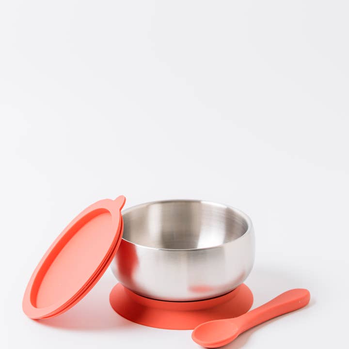 Lion & Lady - Wholesale Feeding Set - Baby - 18/8 Stainless Steel Feeding Bowl with silicone suction base
