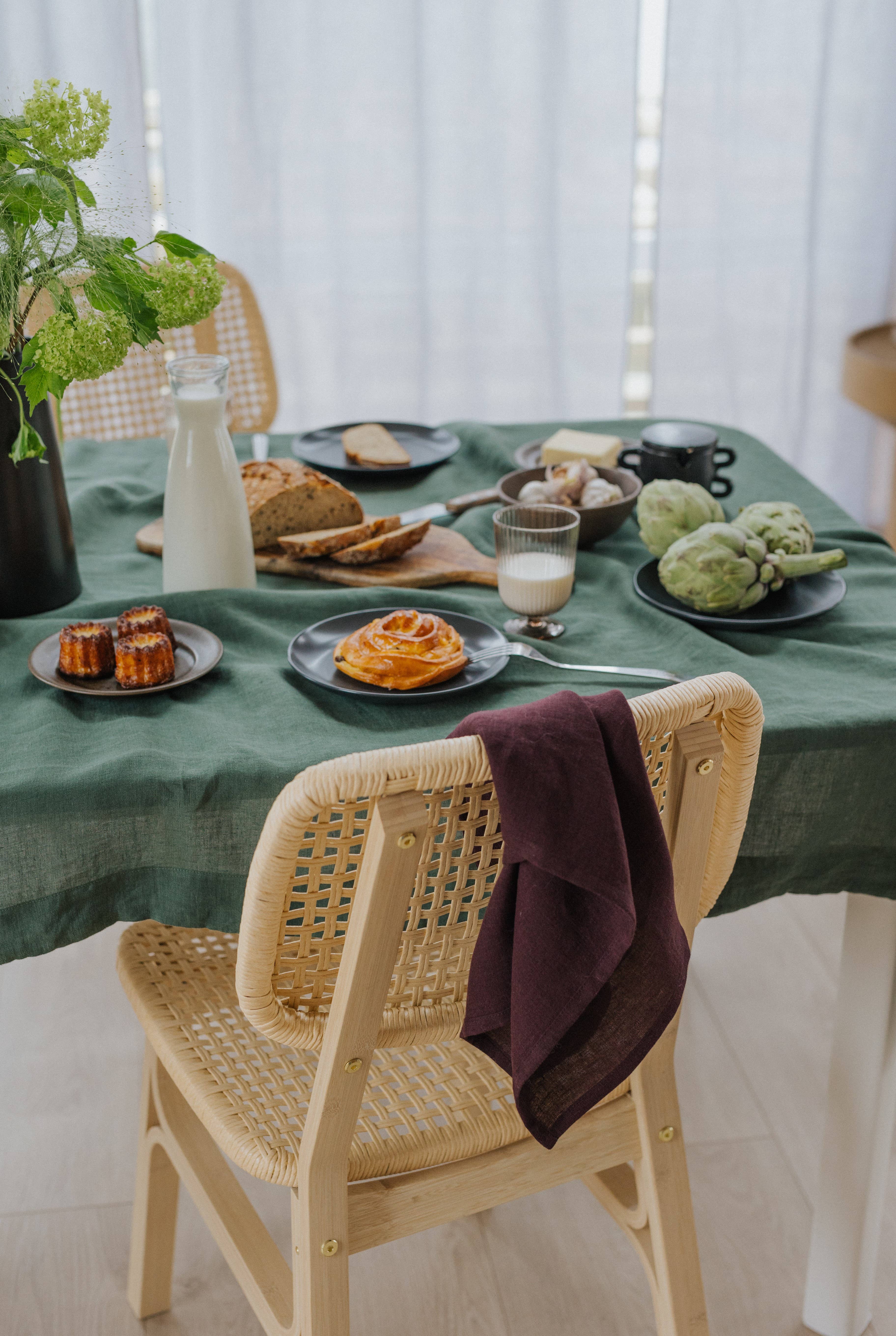 Linen Spells - Wholesale Tea Towel - Deep Purple Linen Kitchen Towel