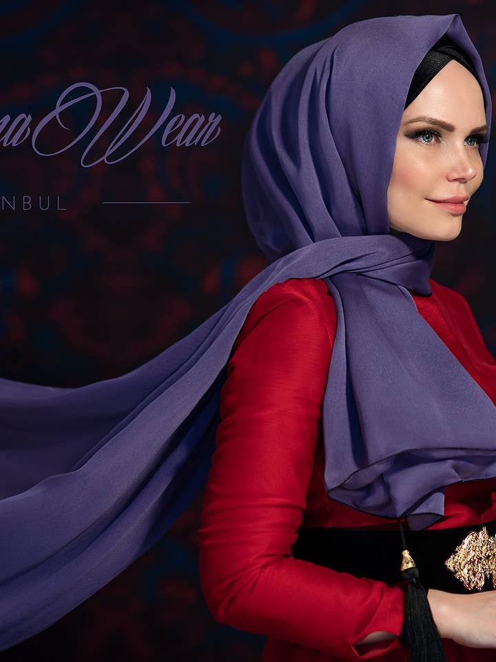 Muslima Hijab Iris Blauw voor wholesale door Muslima Wear