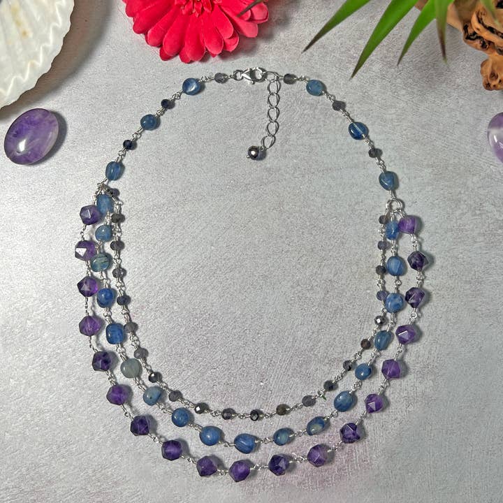 Multi-Gemstone Necklace for wholesale by IST Jewelry