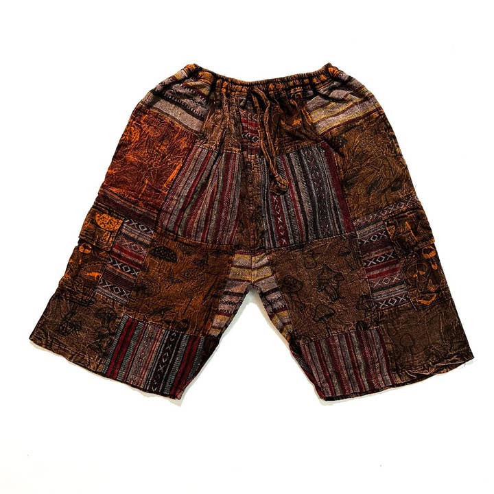 Short en patchwork de coton pour la vente par Shop Therapy