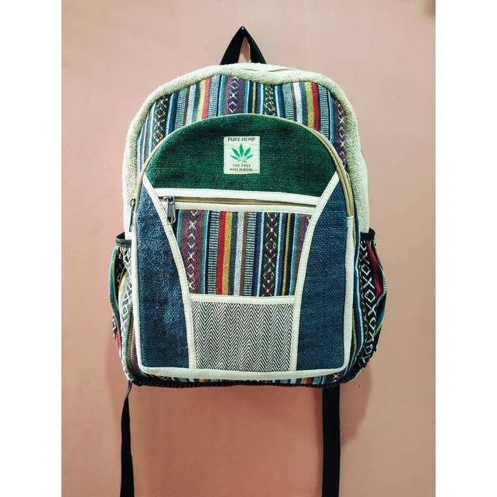 Avatar Imports LLC - Wholesale Backpack - Unisex - Large Hemp Bags - Pure Hemp with Gheri Design