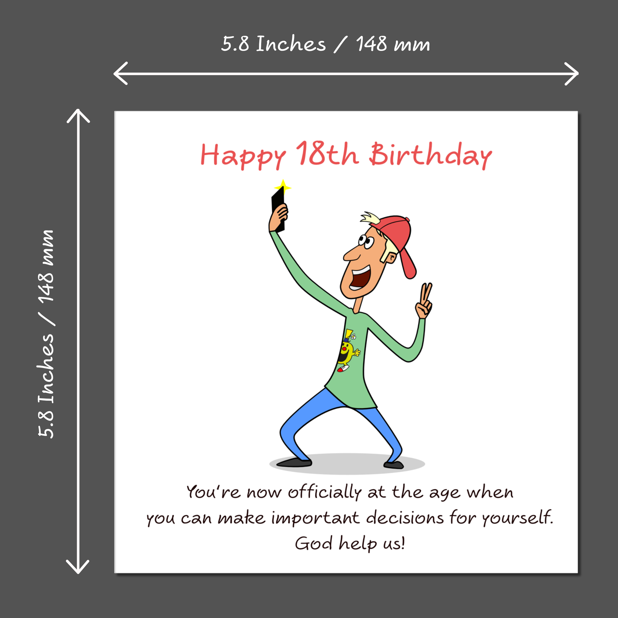 Swizzoo Cards - Vente Cartes d'anniversaire - Carte de 18e anniversaire amusante pour fils, frère, neveu, petit-fils, filleul, petit ami ou tout autre ami de sexe masculin Carte amusante de 18e anniversaire pour homme, garçon, adolescent, humoristique, dix-huit ans grossier et effronté et amusant4