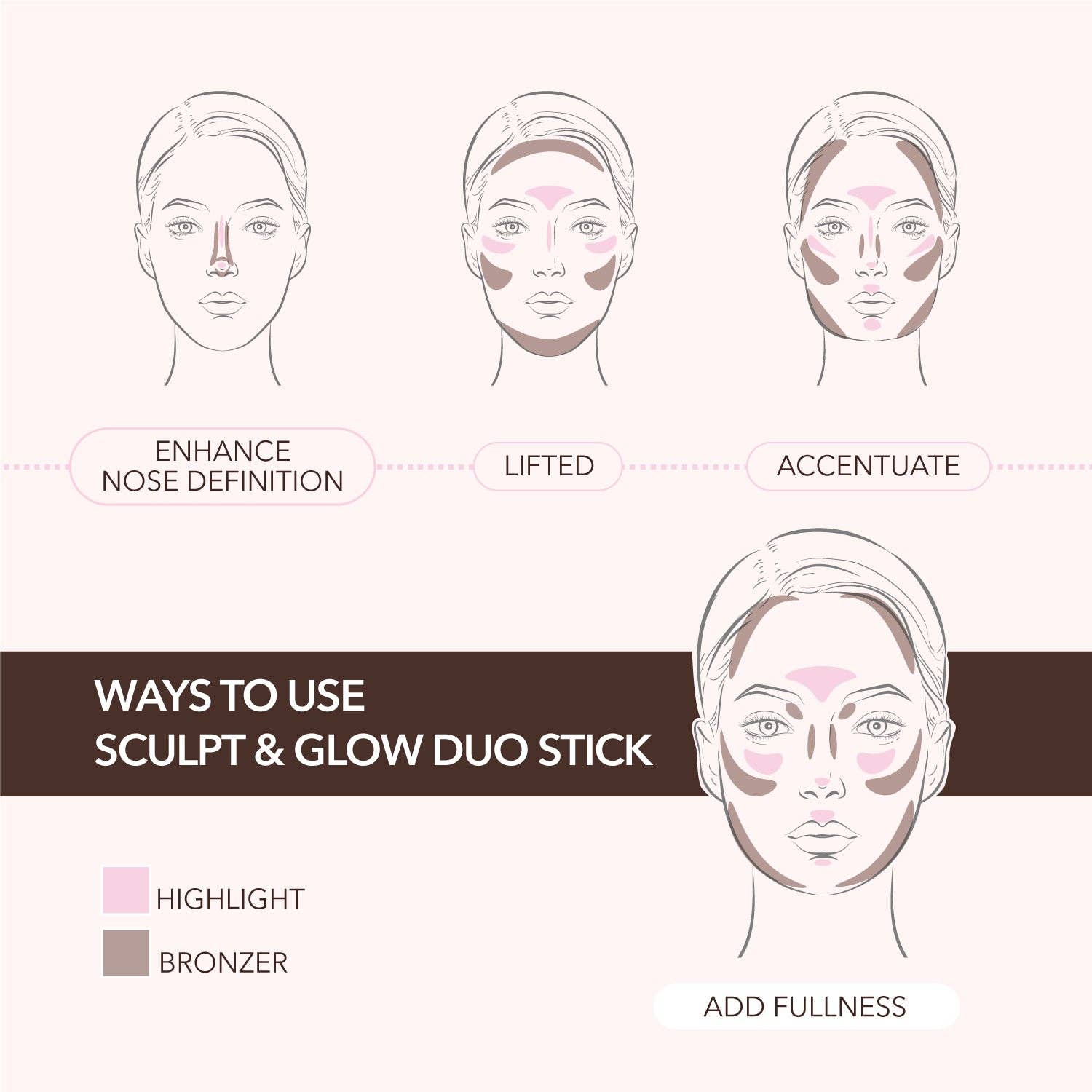 Moira Cosmetics - Wholesale Bronzer - Sculpt & Glow Duo Stick (200, Let's Beach it up)6