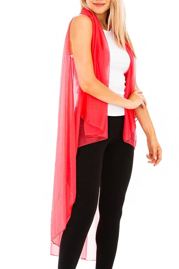 Cap Zone - Vendita all'ingrosso Copricostume - Donna - Copricostume senza maniche in tinta unita trasparente e versatile4